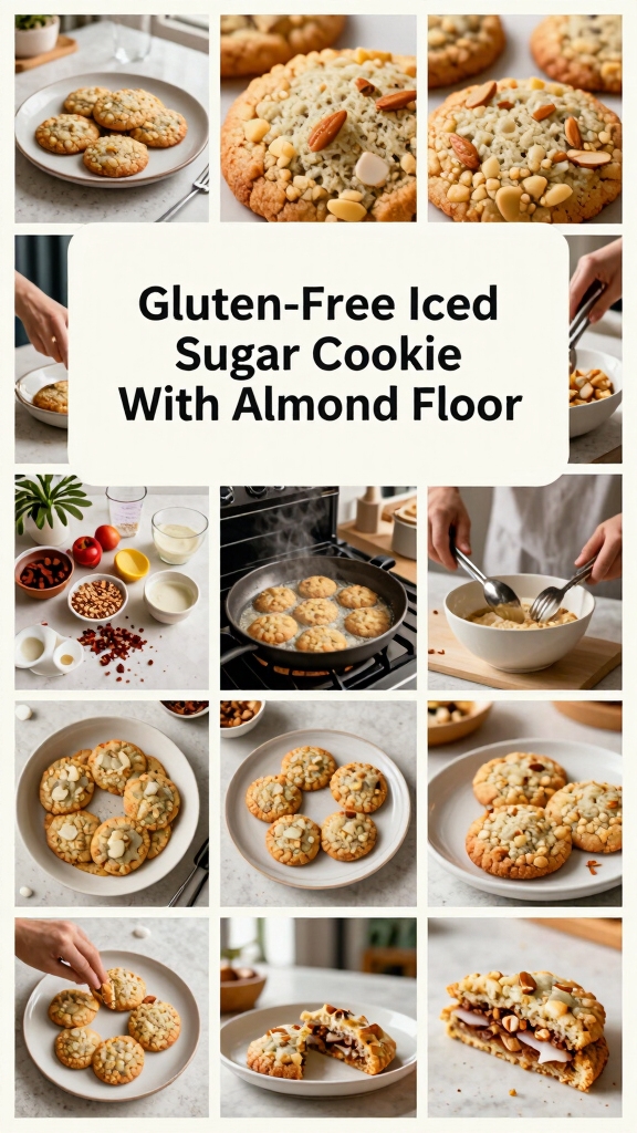 Gluten Free Iced Sugar Cookie With Almond Flour