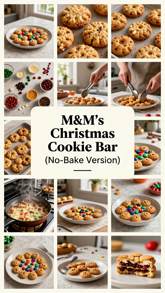 MMs Christmas Cookie Bar No Bake Version