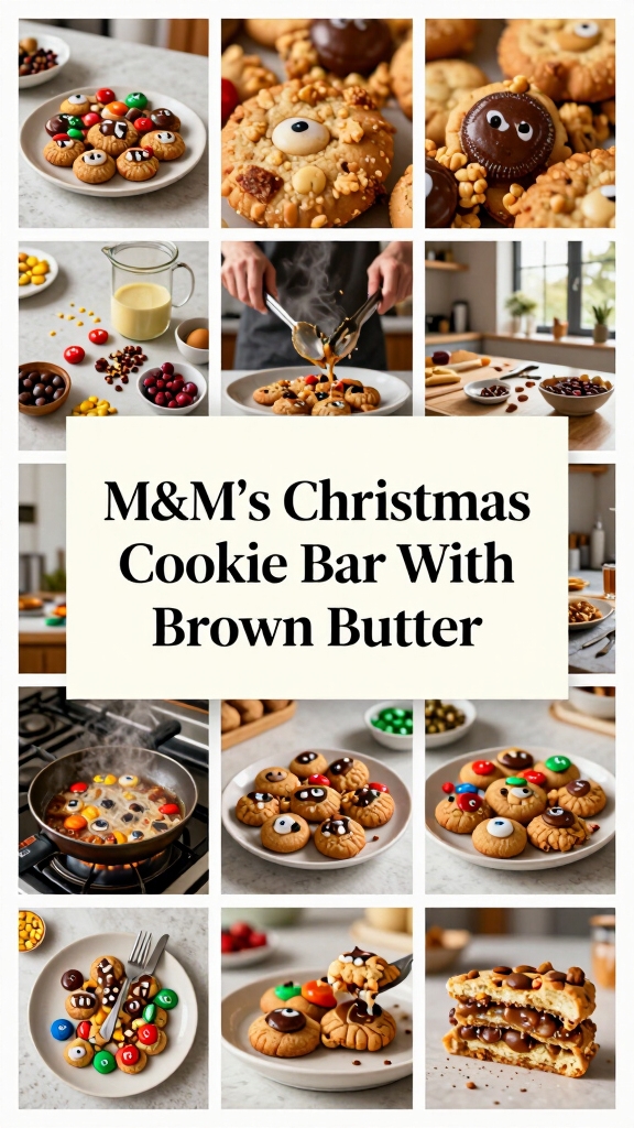 MMs Christmas Cookie Bar With Brown Butter