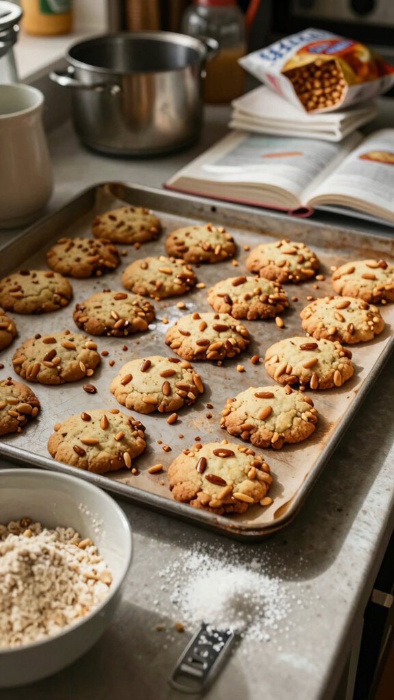 almond cookies baking process