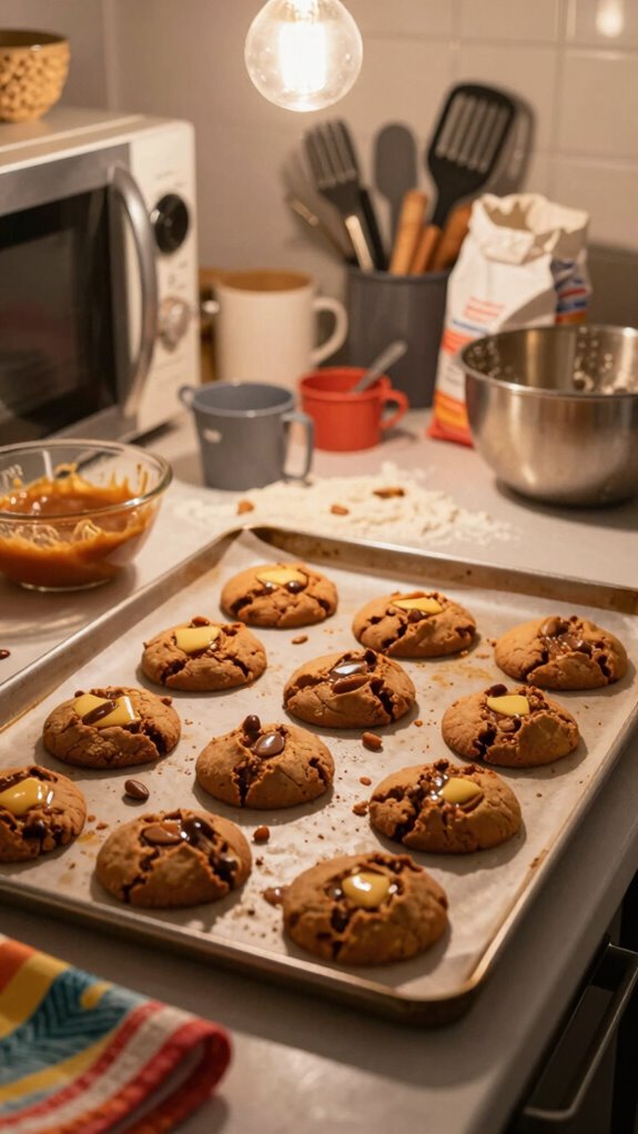 baked cookies with browned butter