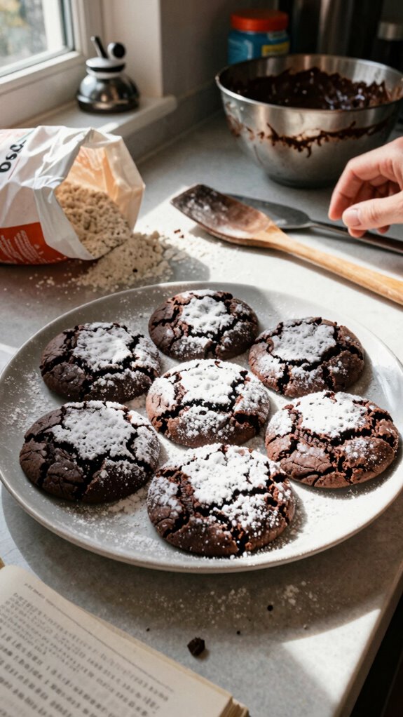 baking chocolate cookies step by step
