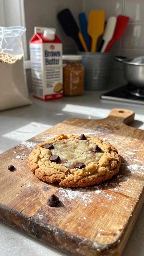 baking cookies with brown butter