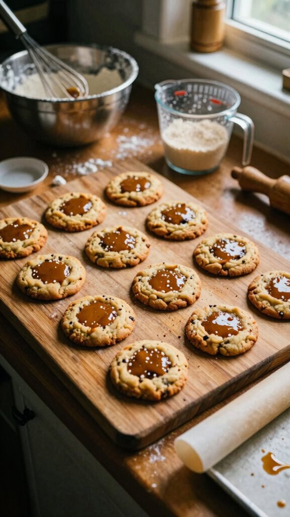 baking cookies with browned butter