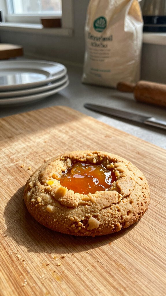 baking cookies with jam