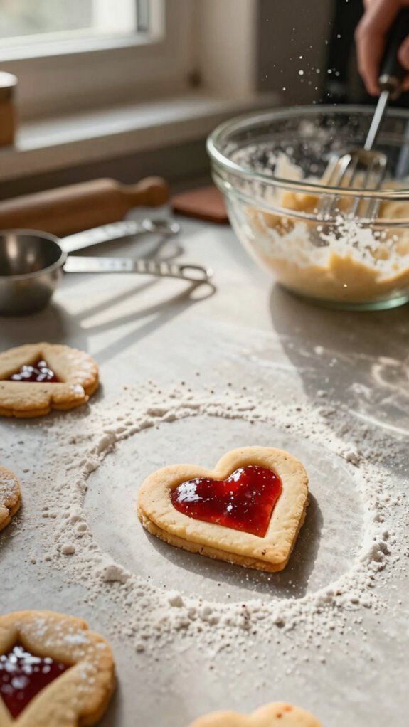 baking cookies with jam