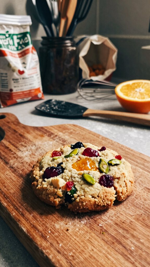 baking delicious almond cookies