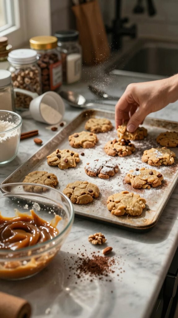 baking delicious chewy cookies