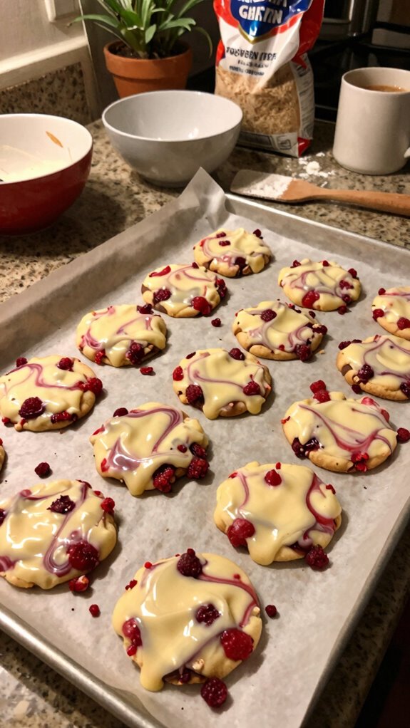 baking gluten free raspberry cookies