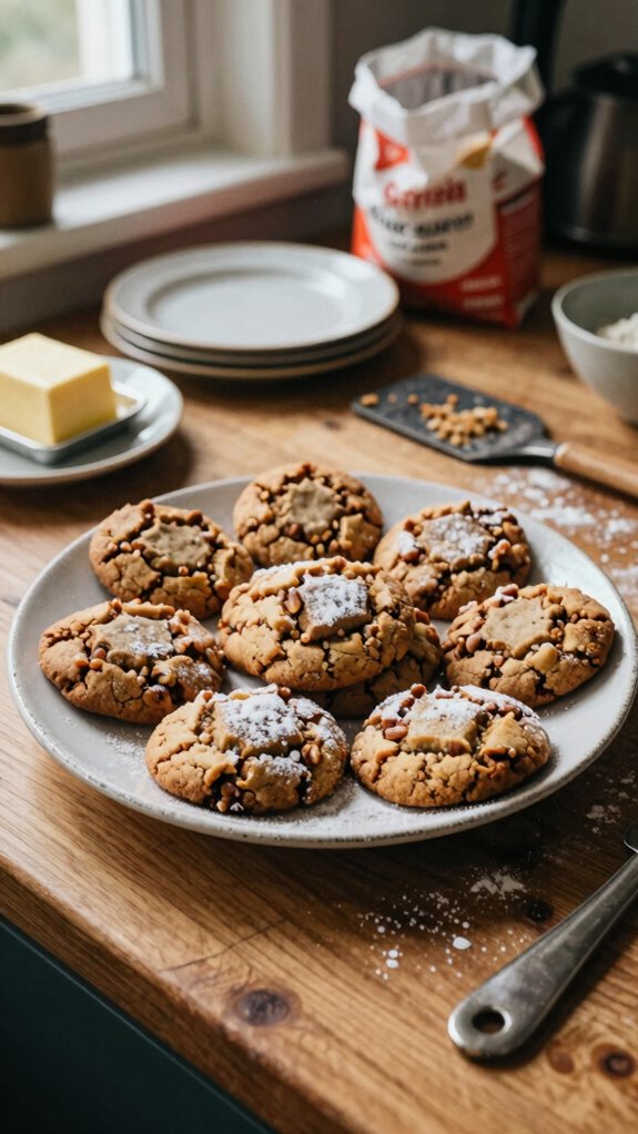 brown butter ginger crinkle cookies