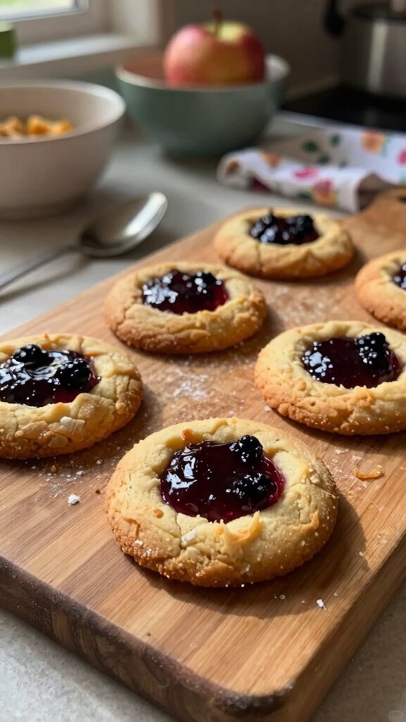 brown butter jam cookies