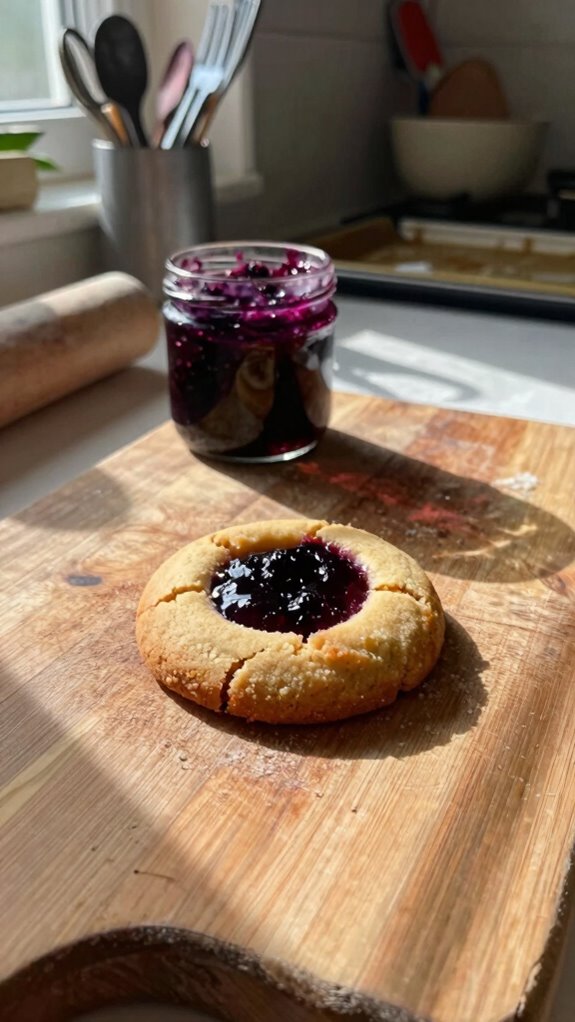 brown butter jam cookies