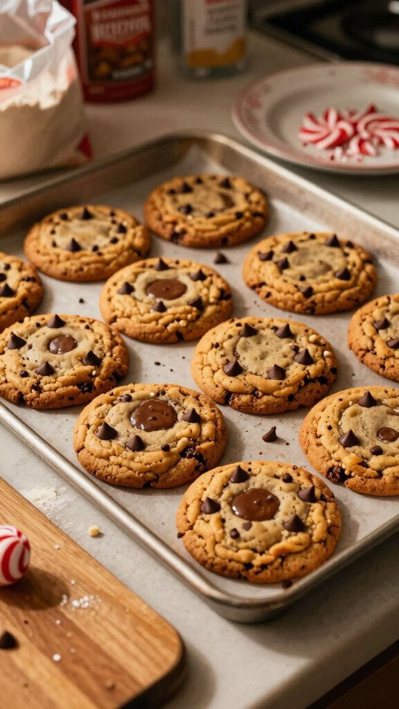 brown butter peppermint cookies