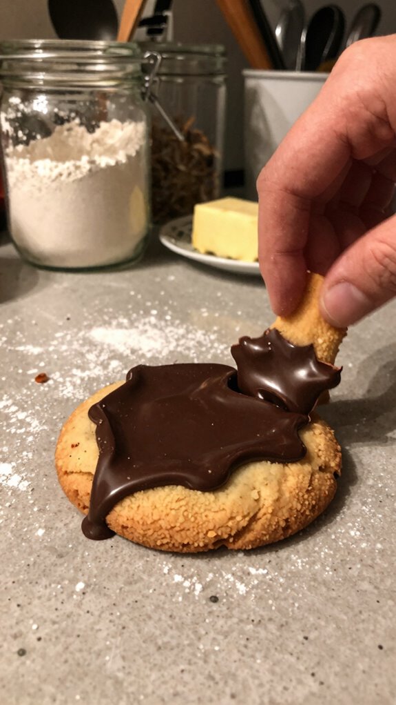 butter cookies with chocolate