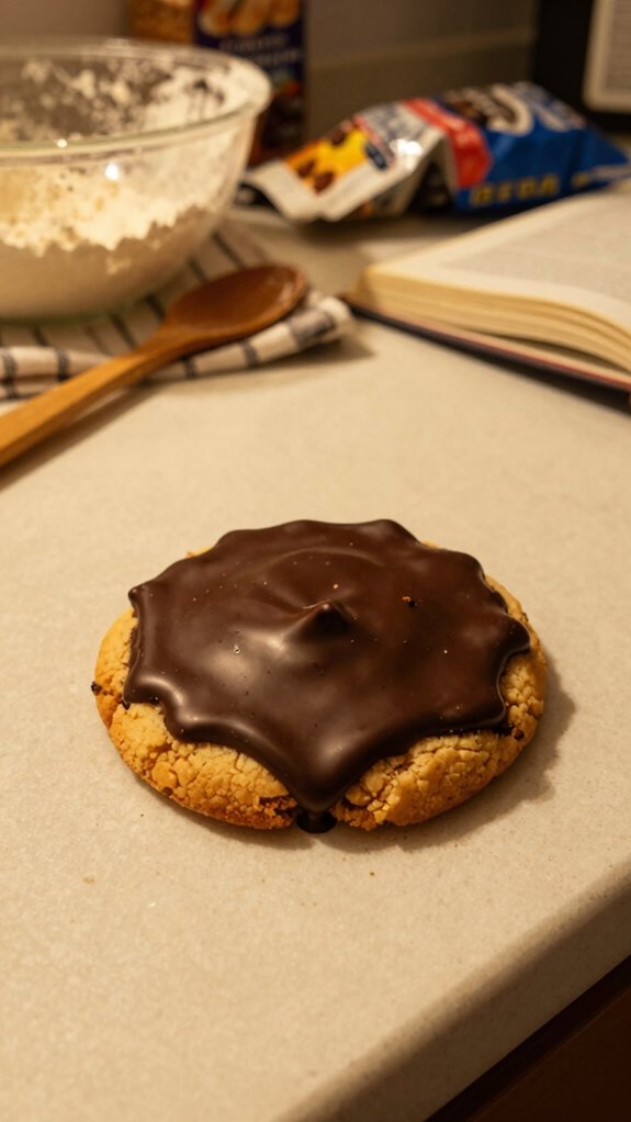 buttery dark chocolate shortbread