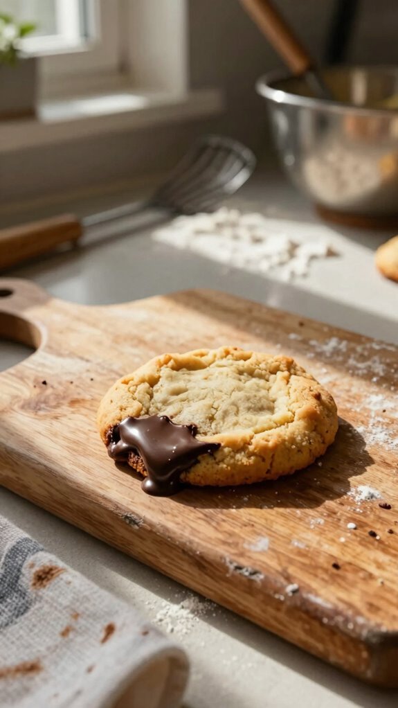 buttery dark chocolate shortbread