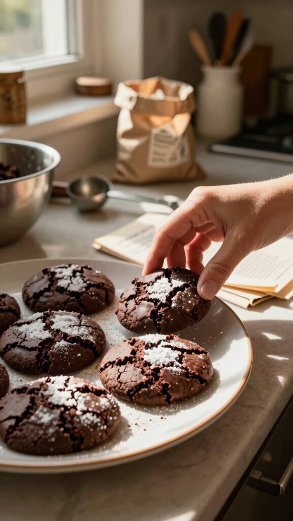 chewy soft centered chocolate cookies