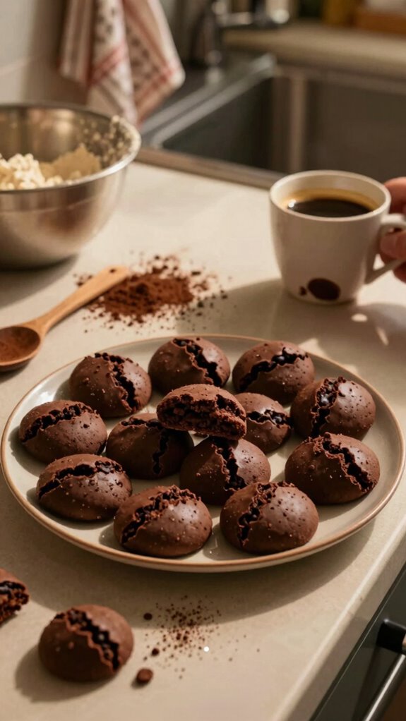 chocolate almond meringue biscuits