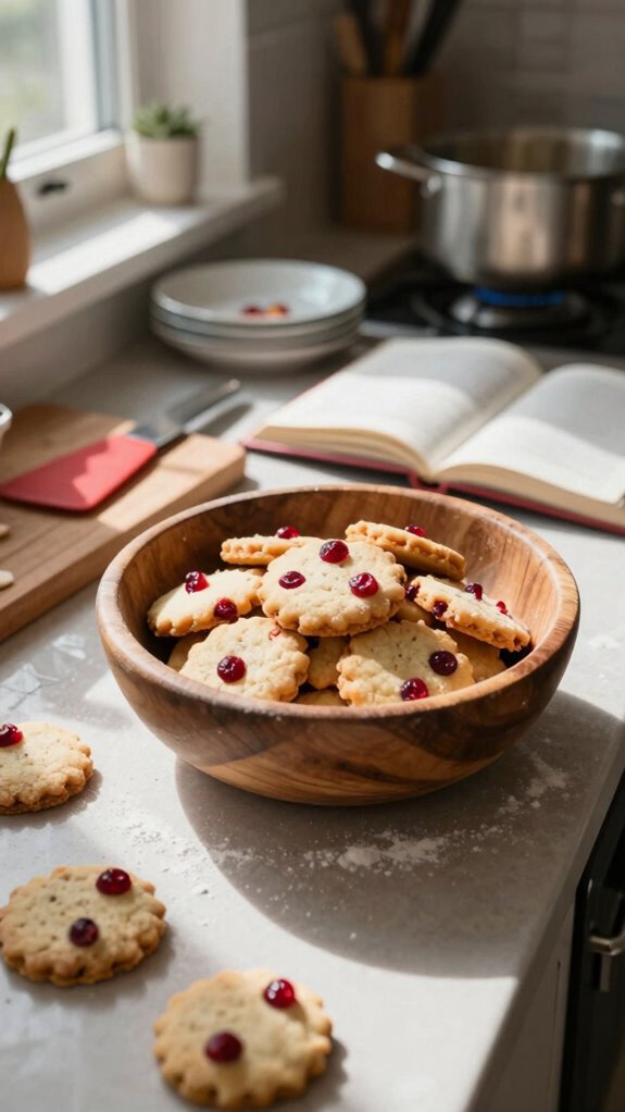 cranberry cookies baking process