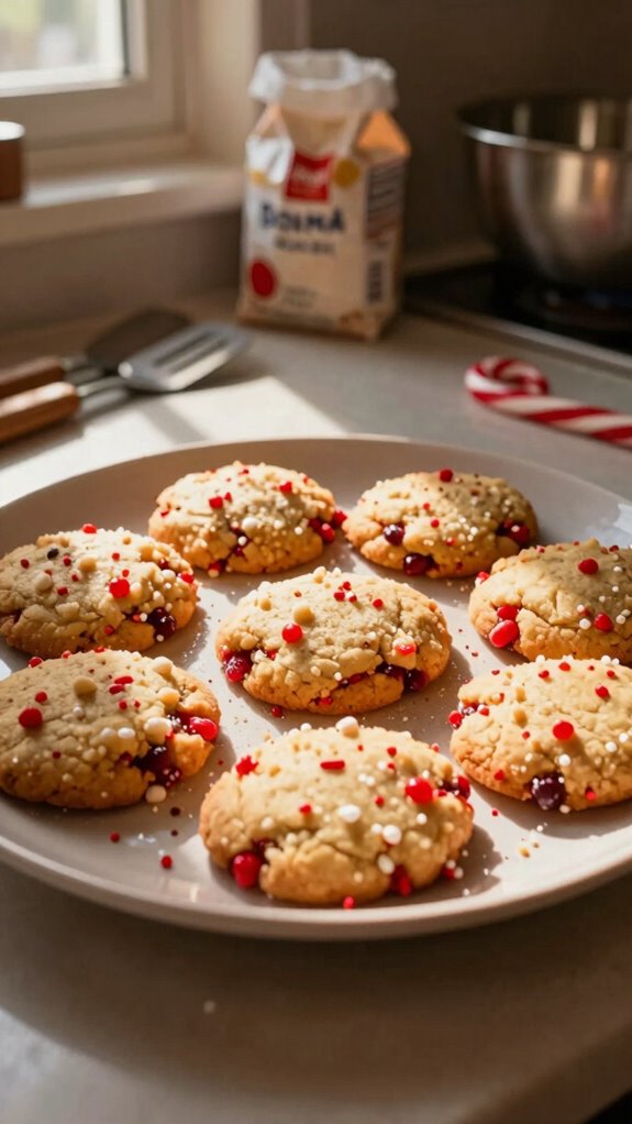 crushed candy cane cookies