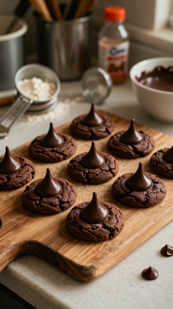 dark chocolate kiss cookies