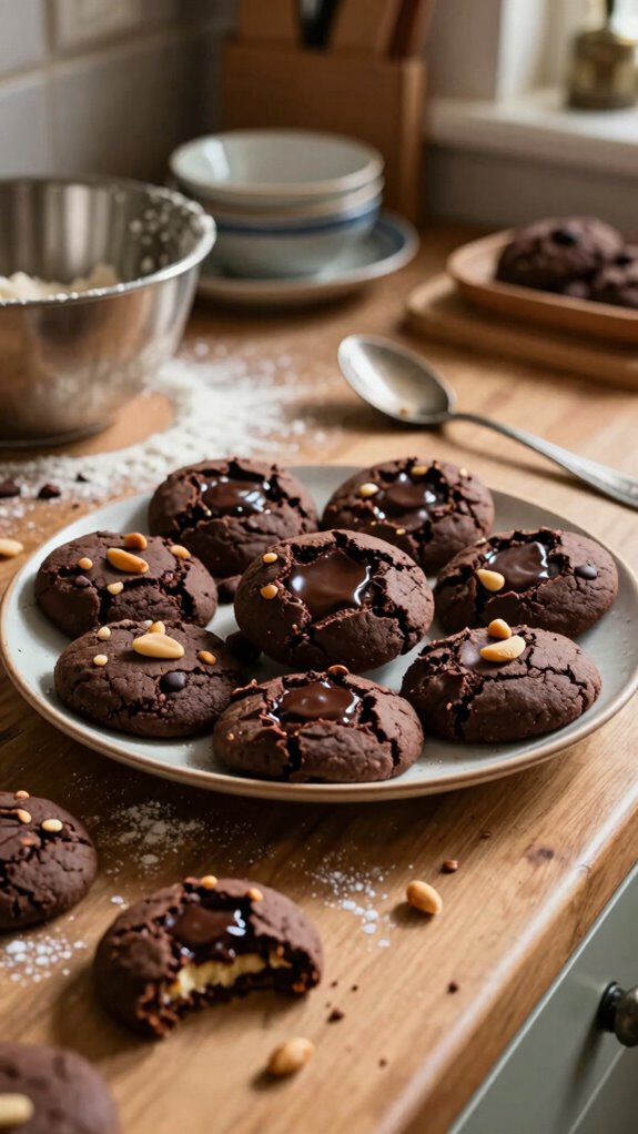 dark chocolate pignoli cookies