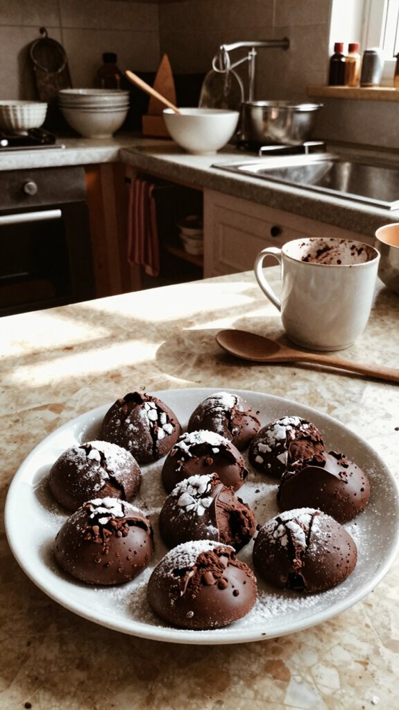 dark chocolate shortbread cookies