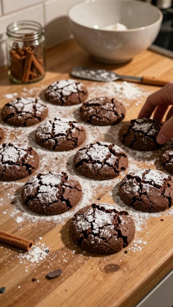 dark chocolate spiced cookies