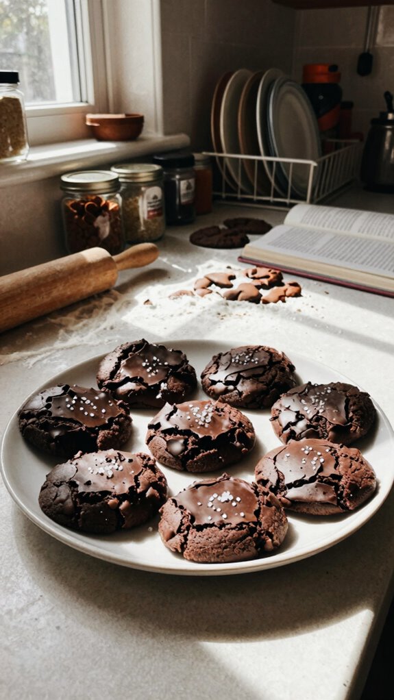dark chocolate spritz cookies