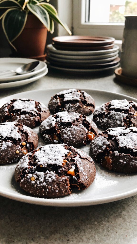 decadent chocolate crinkle cookies