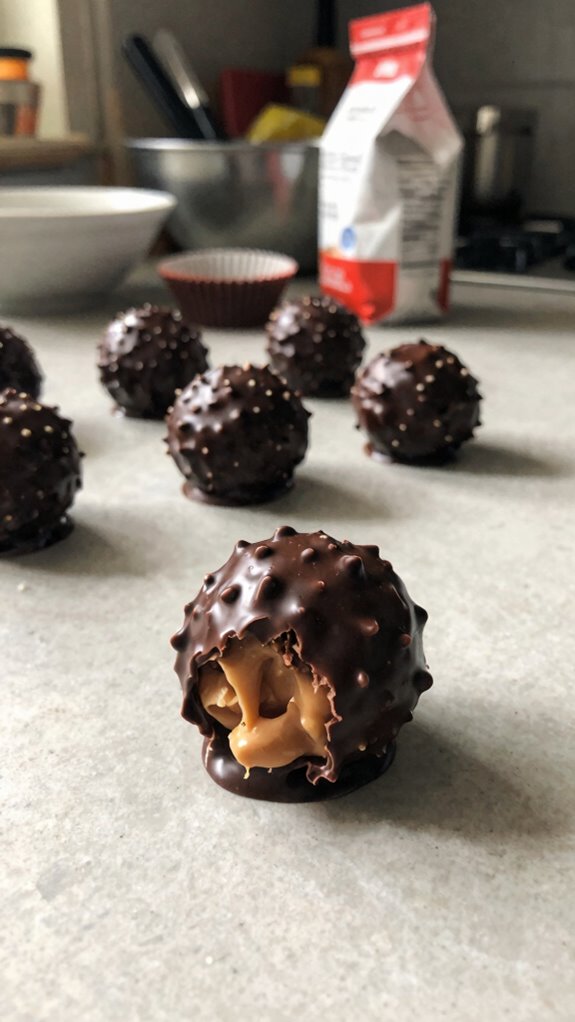 delicious chocolate covered peanut butter balls