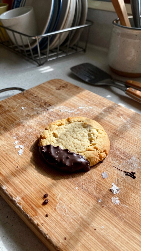 elegant chocolate dipped shortbread