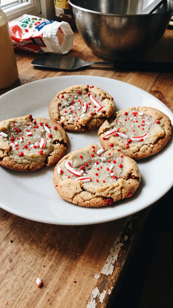 festive candy cane cookies