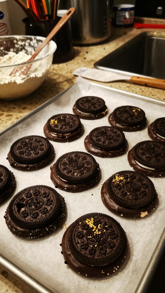 festive dark chocolate cookies