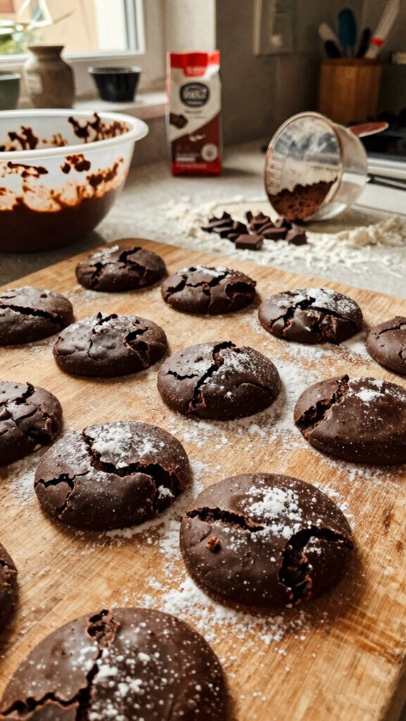 festive dark chocolate cookies