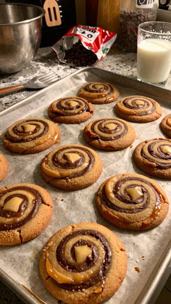 festive marbled holiday cookies
