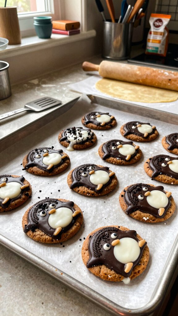 festive minty brown butter cookies