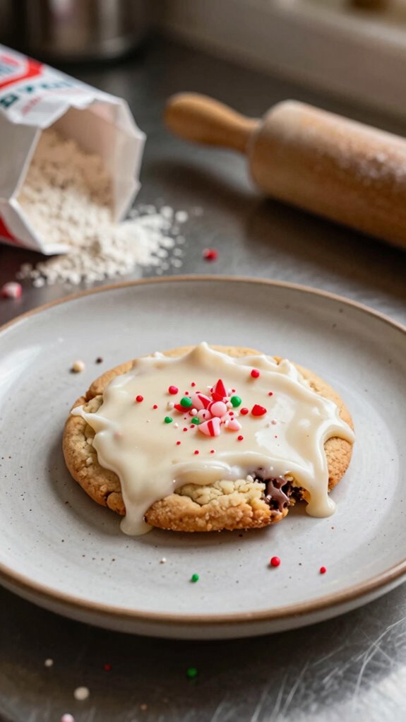 festive peppermint chocolate cookies