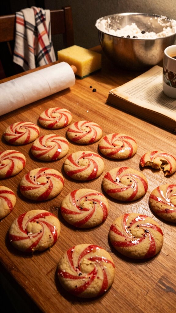 festive peppermint vanilla cookies