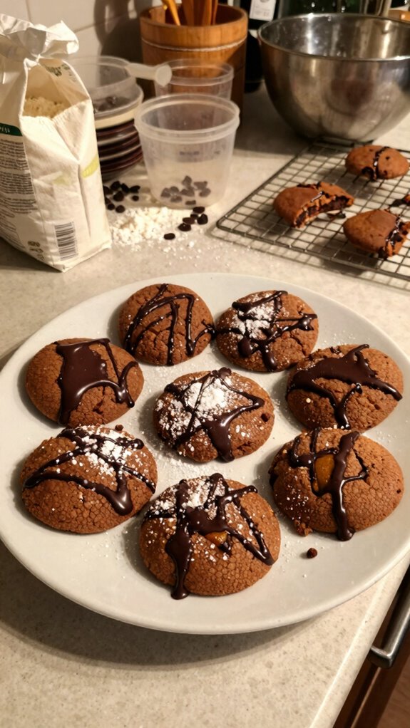 german chocolate holiday cookies