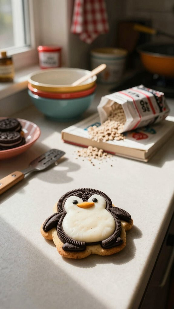 gluten free festive penguin cookies