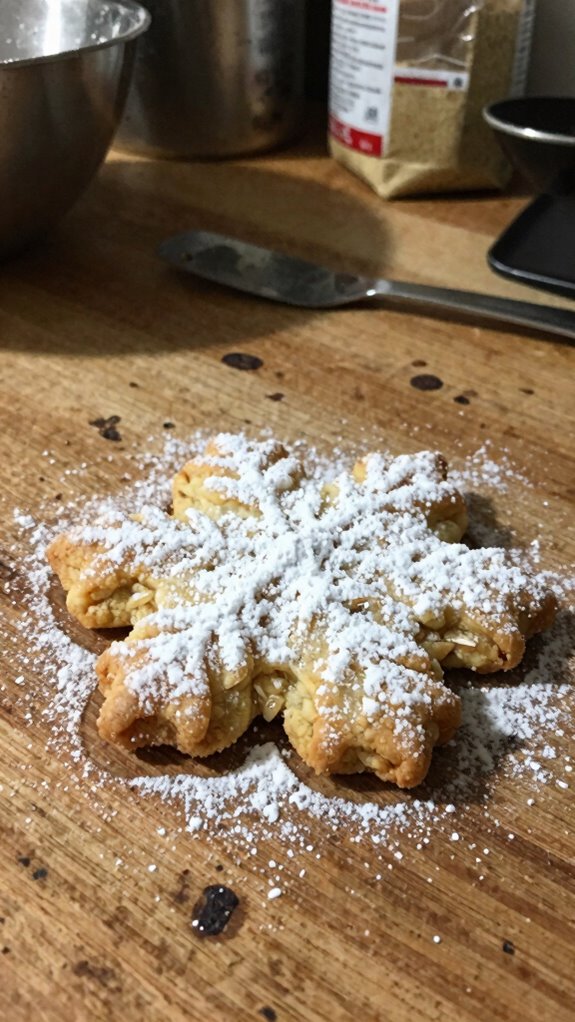 gluten free festive snowflake cookies