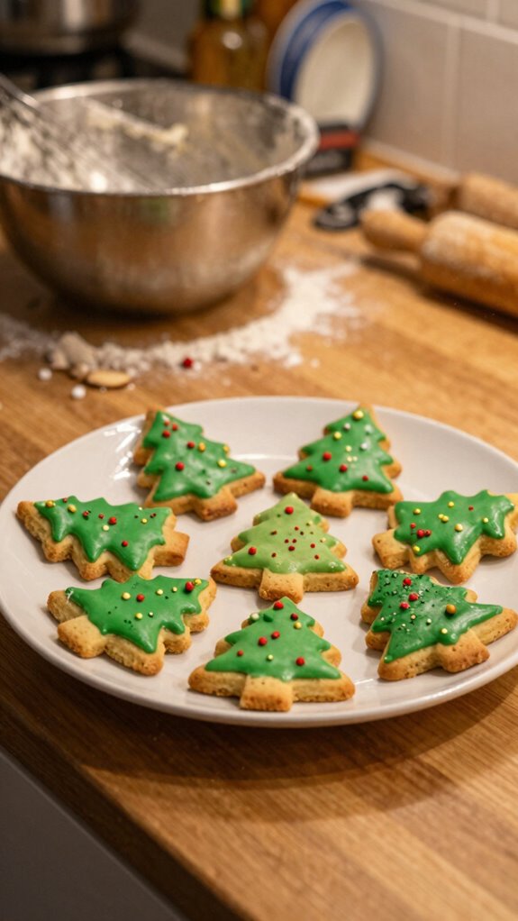 gluten free holiday tree biscuits
