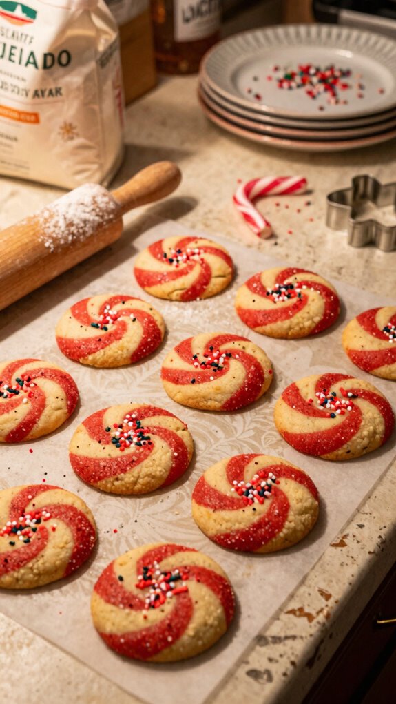 gluten free peppermint swirl cookies