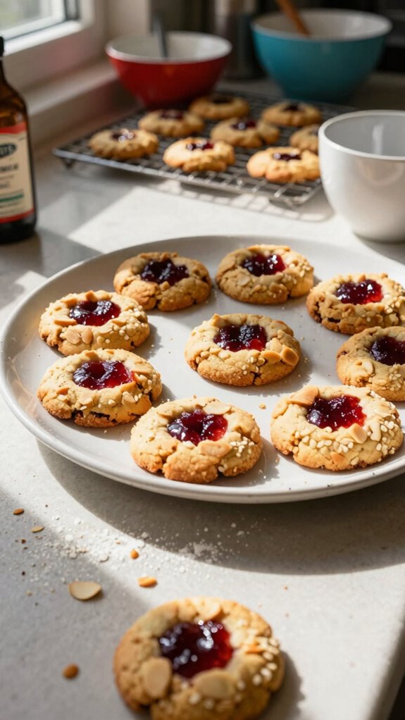 gluten free raspberry jam cookies