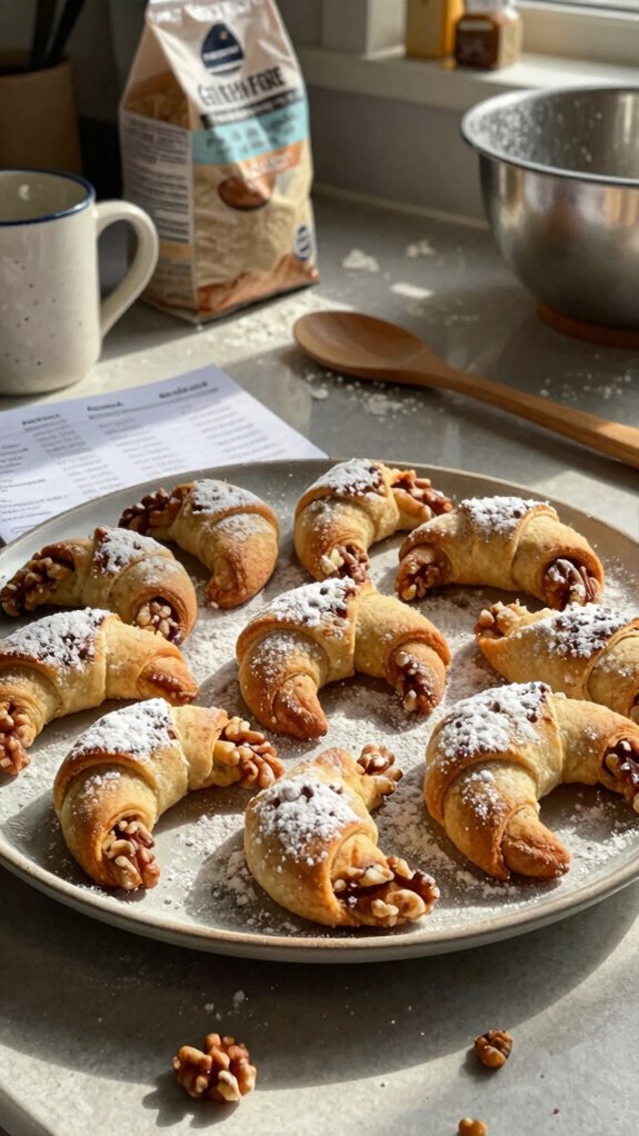gluten free vanilla walnut cookies