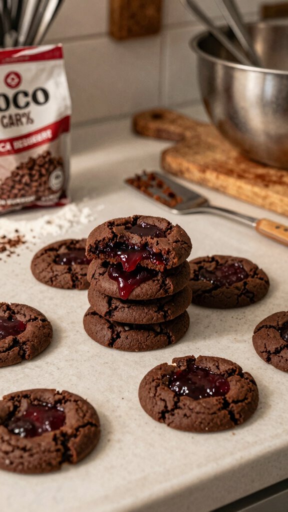 gourmet chocolate raspberry cookies