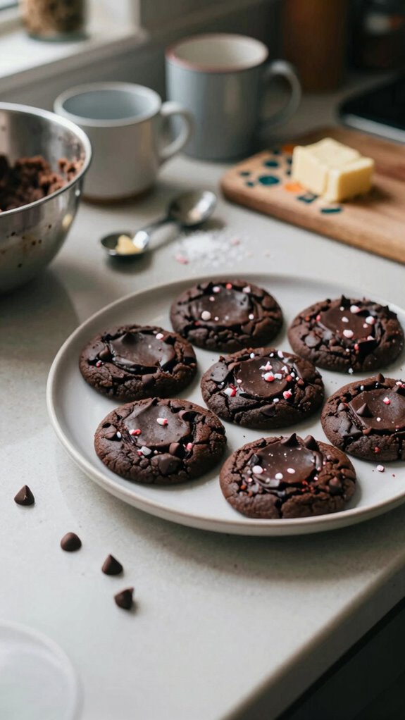 holiday dark chocolate cookies