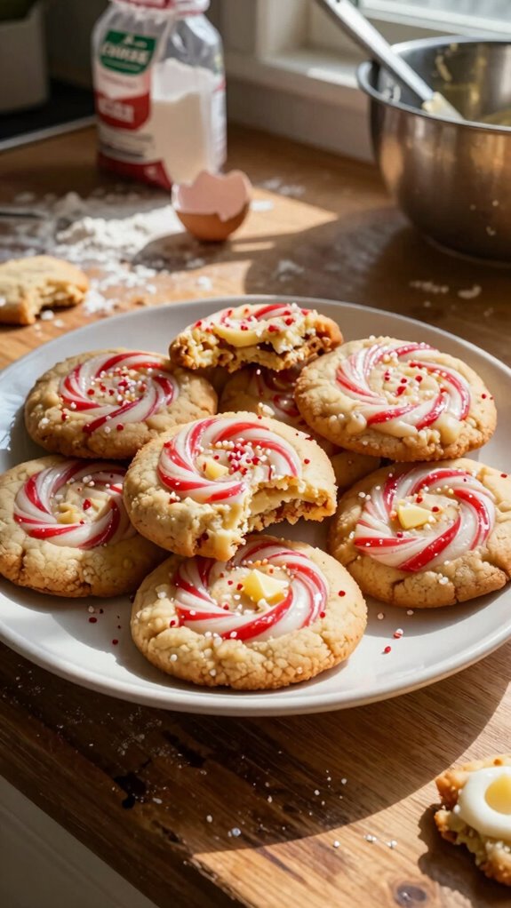 holiday minty shortbread cookies