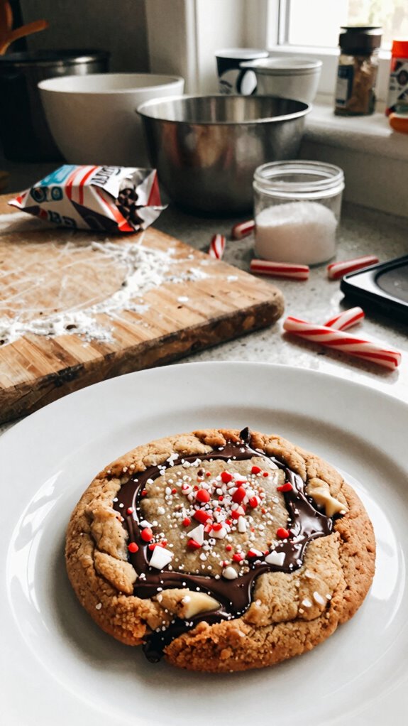 holiday peppermint bark cookies